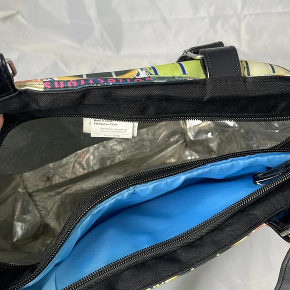 ELLE GOURMET Insulated Lunch Bag 2 Zippered Compartments Large Capacity Glam - Picture 8 of 14